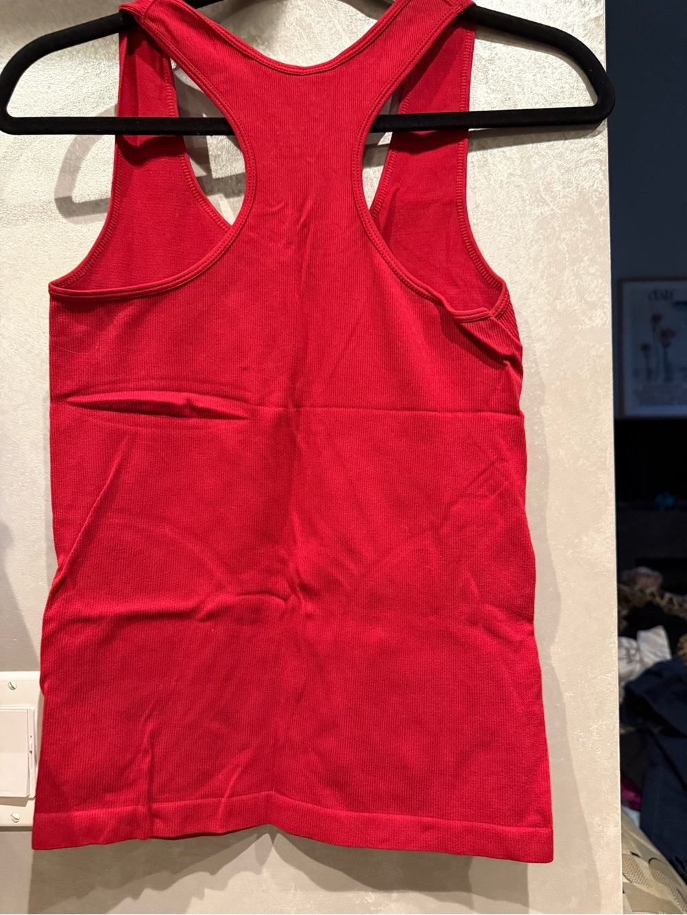 Ambiance Bright Red Ribbed Racerback Tank - Picture 2 of 3